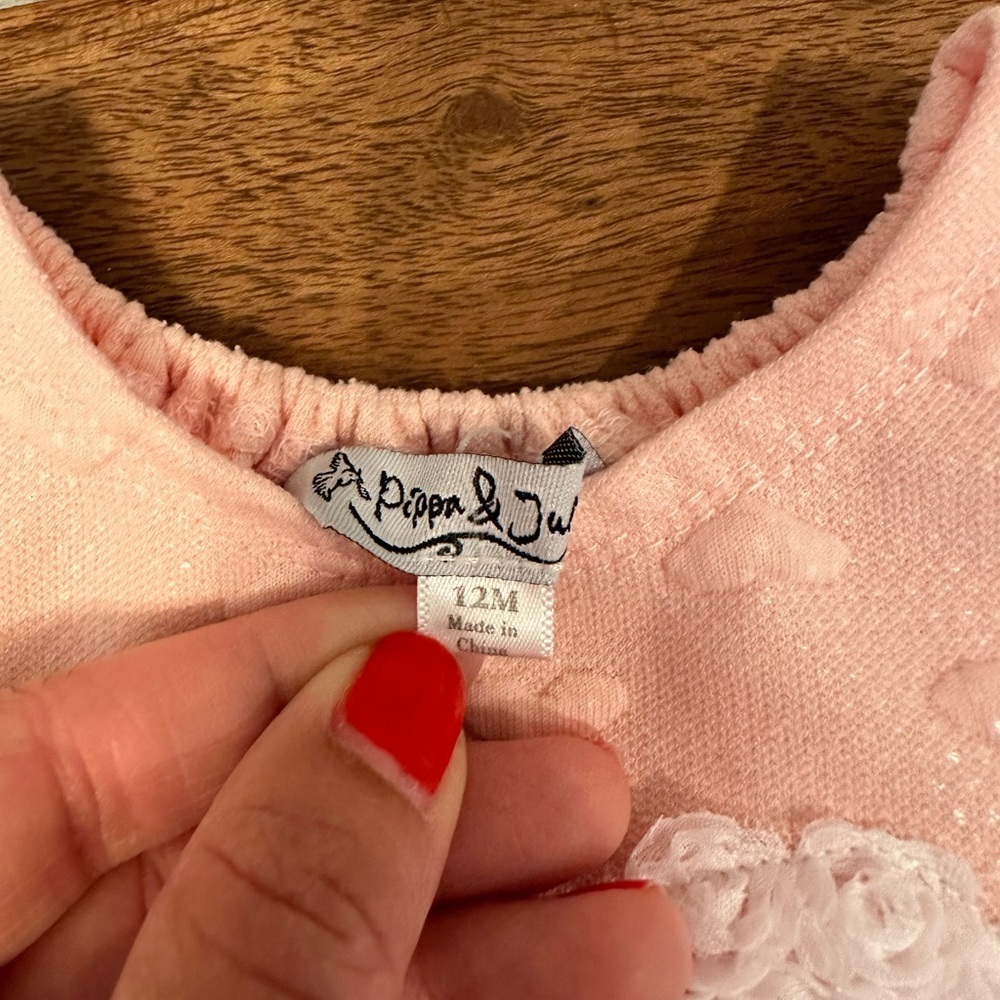 KIDS/BABY pink heart dress/tunic- never worn - Picture 3 of 3